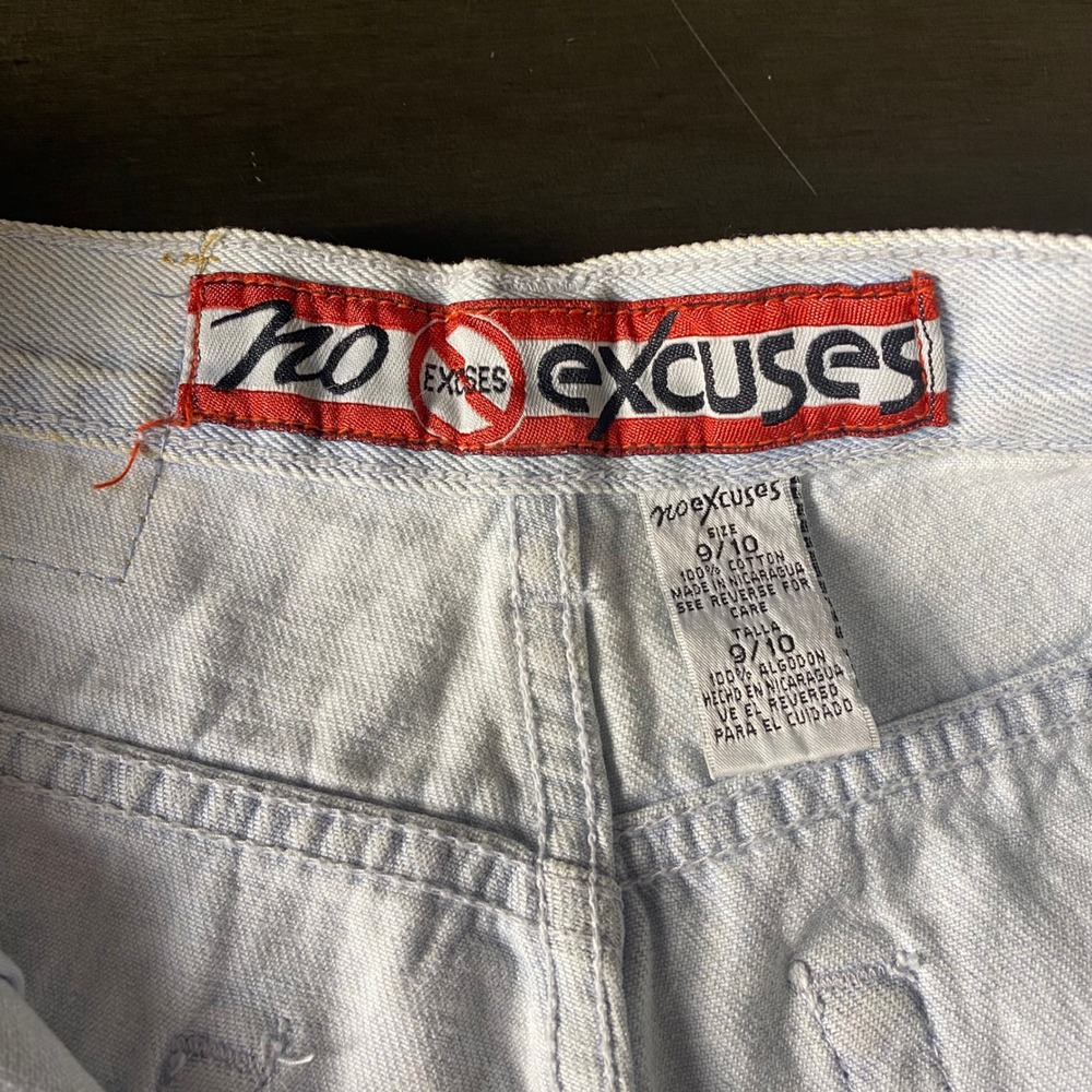 Vintage No Excuses Femme Fatale High Waisted Denim Shorts Light Wash‎ 9/10 - Picture 5 of 9